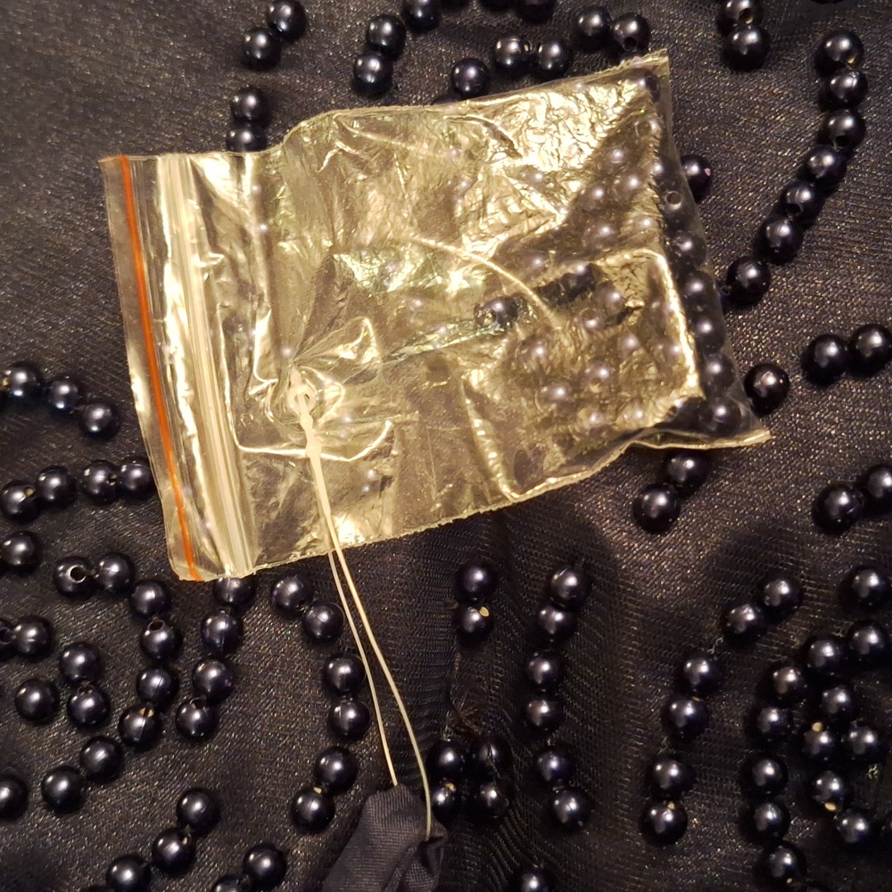 Navy blue beaded gown - Picture 8 of 9